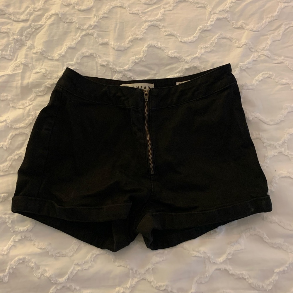 Black Zip Shorts